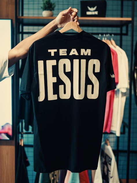 Camiseta Cristã - TEAM JESUS PRETA
