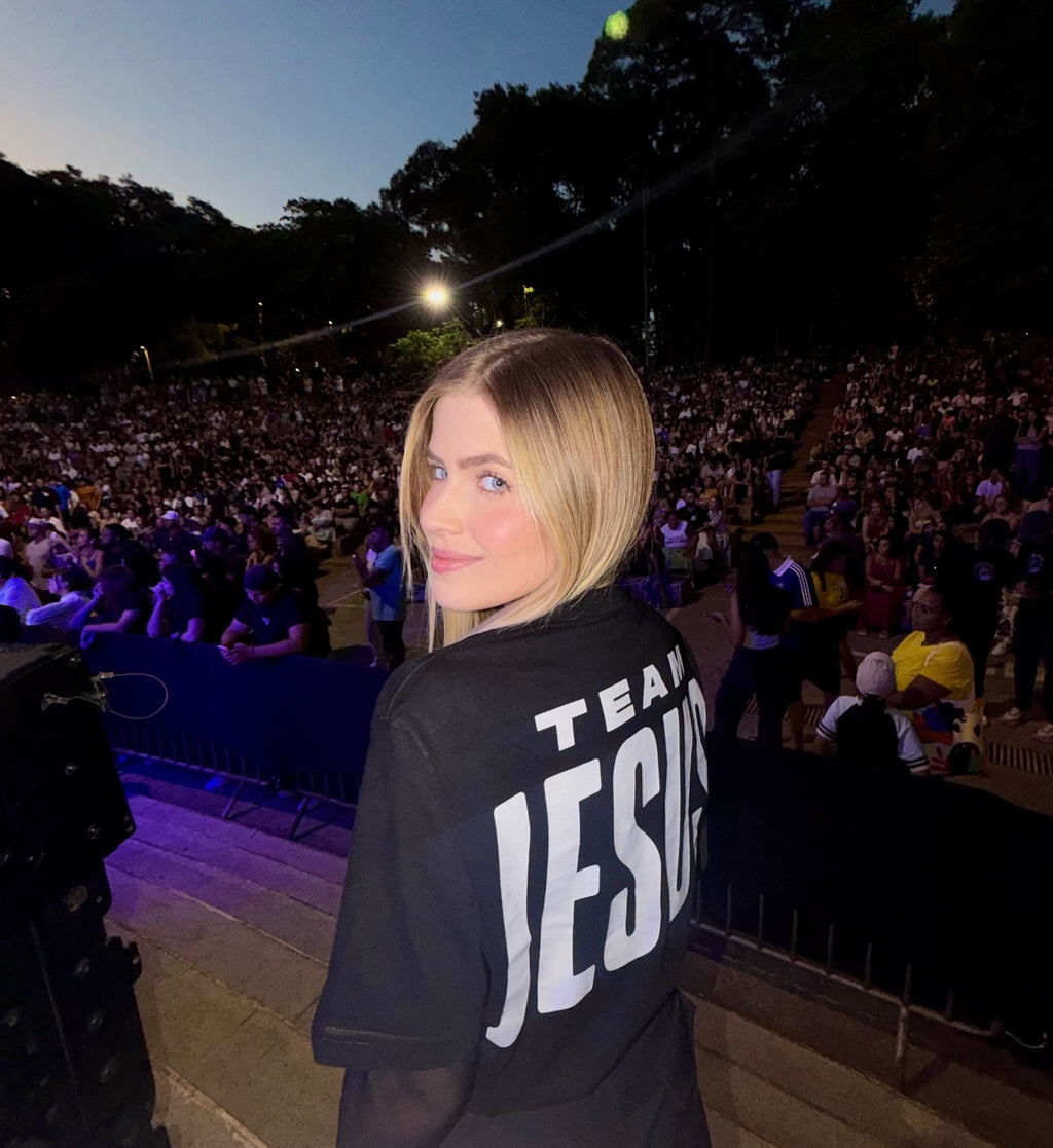 Camiseta Cristã - TEAM JESUS PRETA