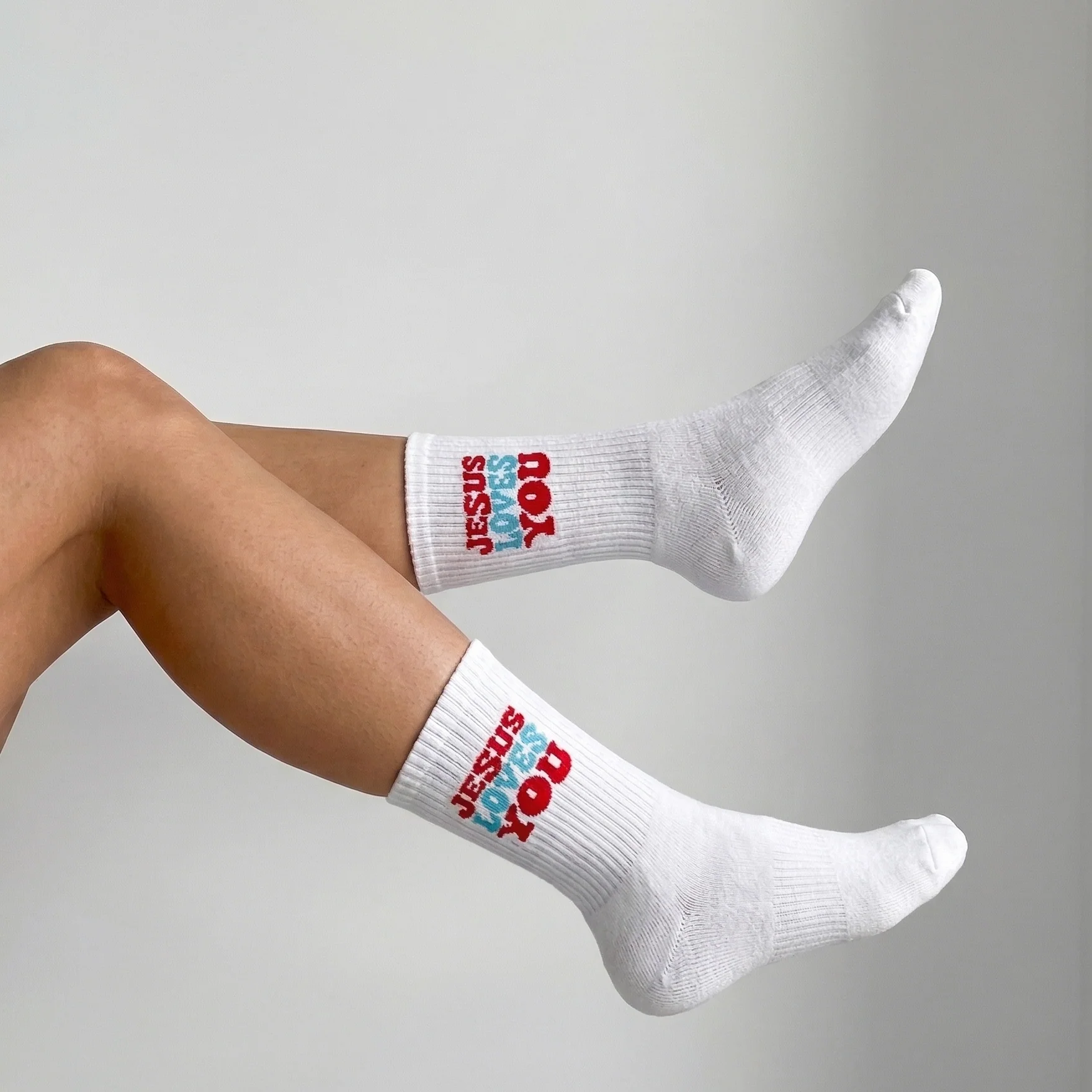 MEIA SPORT CANO LONGO - JESUS LOVES YOU