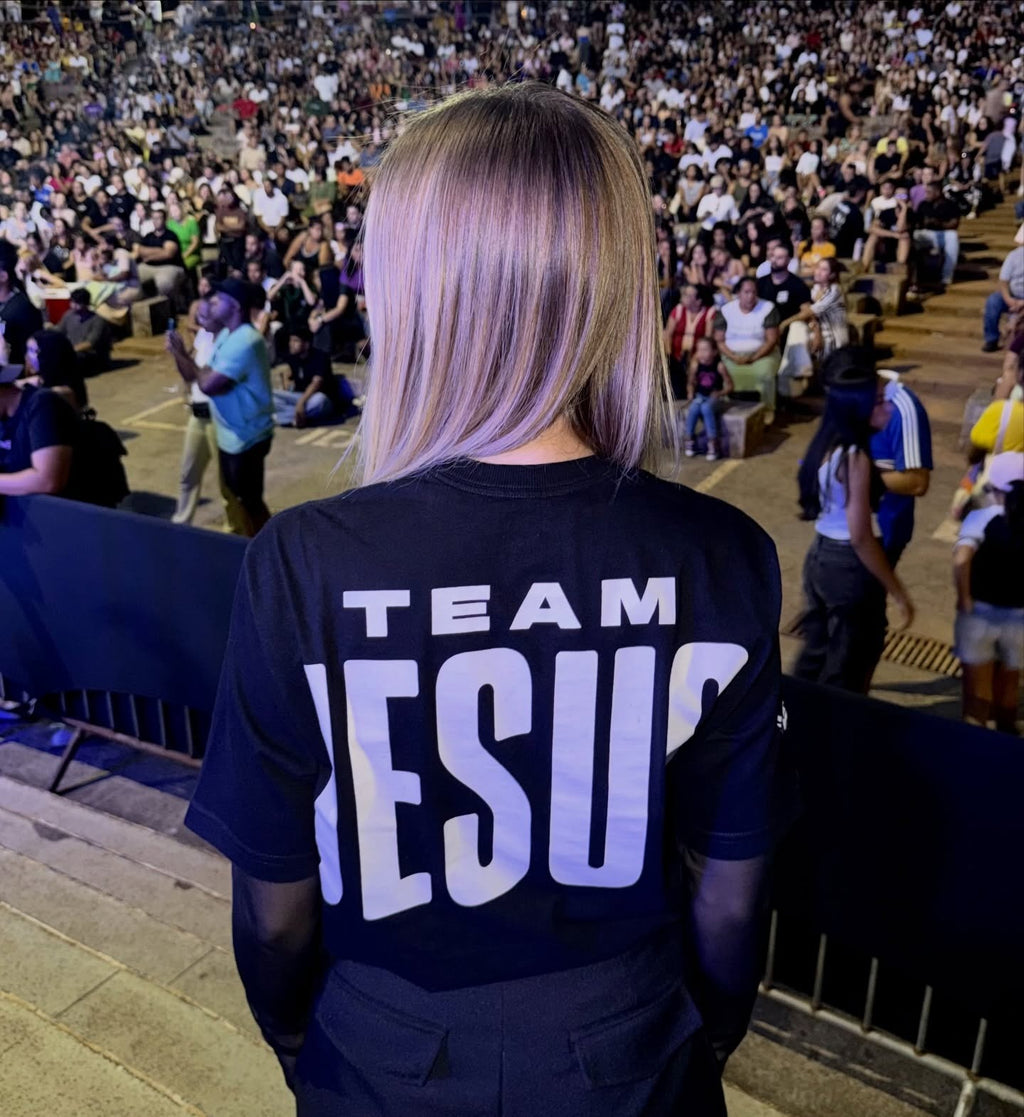 Camiseta Cristã - TEAM JESUS PRETA